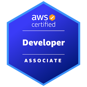Badge certificazione AWS Developer Associate